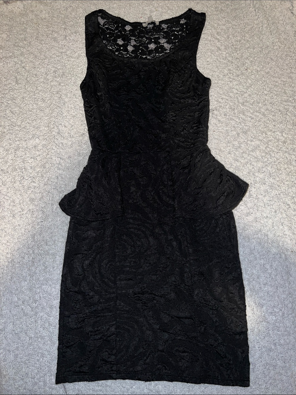 Charlotte Russe Black Lace Peplum Dress
